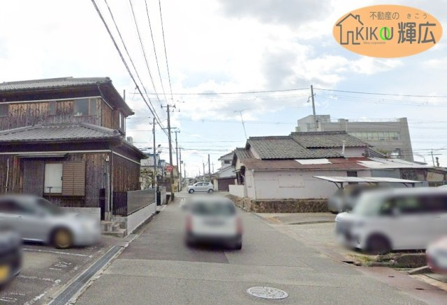高砂市荒井町御旅2丁目　土地の前面道路含む現地写真|前面道路は広々としておりますので、お車の運転が苦手な方でも安心ですね。