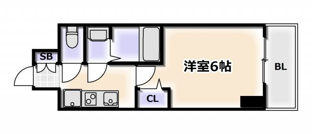 【間取り】 | レオンコンフォート難波クレア