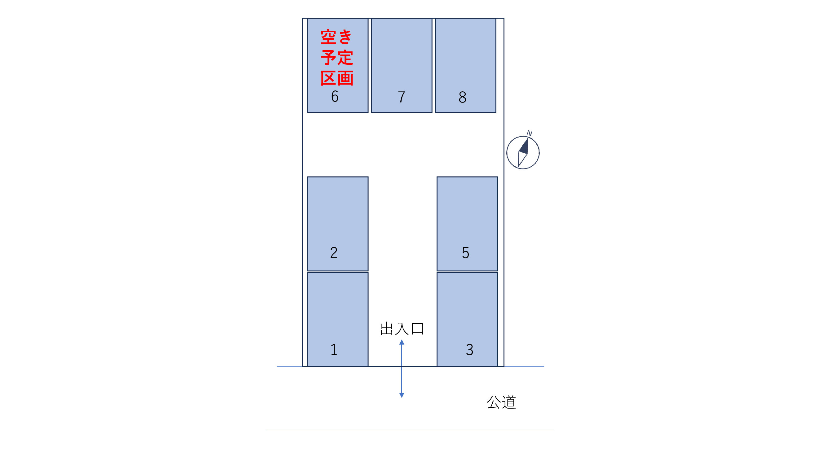 中村駐車場の区画図