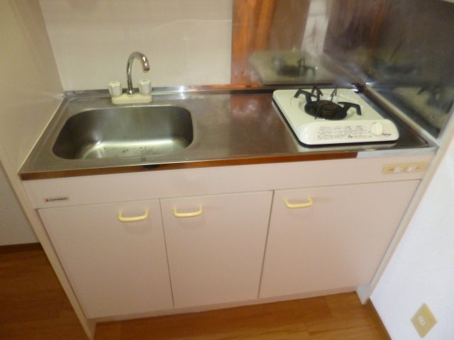 天神ヒルズＢのキッチン|1口ガスコンロ付き