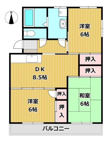 いわとハイツの間取り