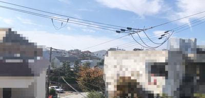 【展望】 | 苦楽園口・松風町土地 | 旧建物2階部分からの眺望（現在解体済です）