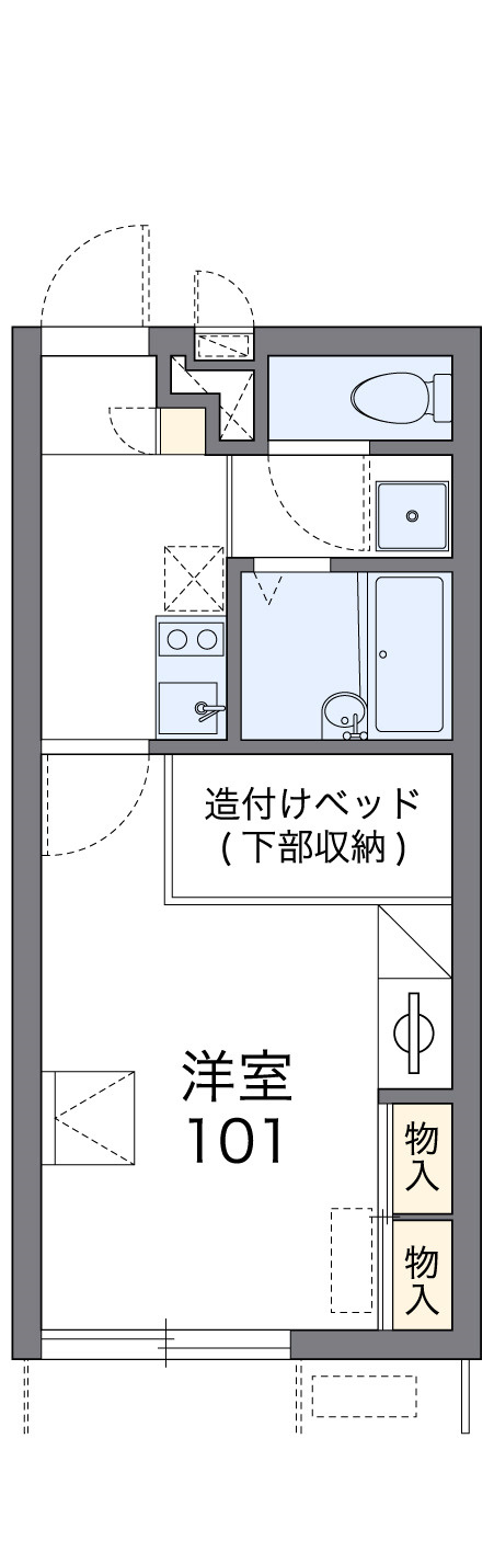 レオパレスレインボー松ヶ丘の間取り