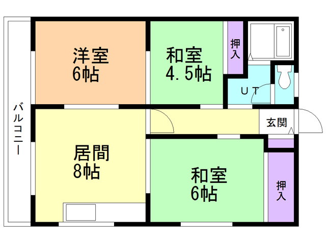 マンション木田の間取り