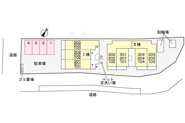 ル・リアン柏の葉Ⅱの区画図