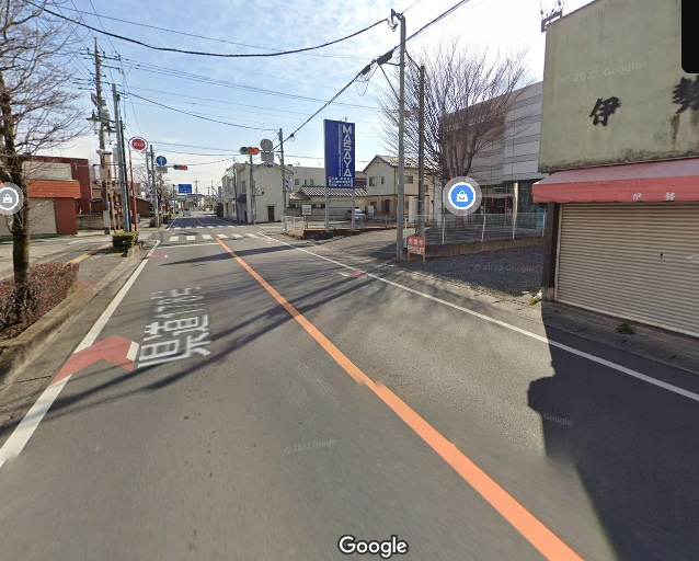 高崎市新町　売地の前面道路含む現地写真|Googleストリートビューより