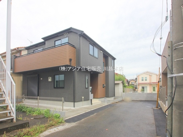 川越市砂新田23期　新築戸建の前面道路含む現地写真|北東側4.0ｍ私道