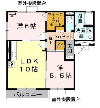【間取り】 | グリーンコート初芝D棟