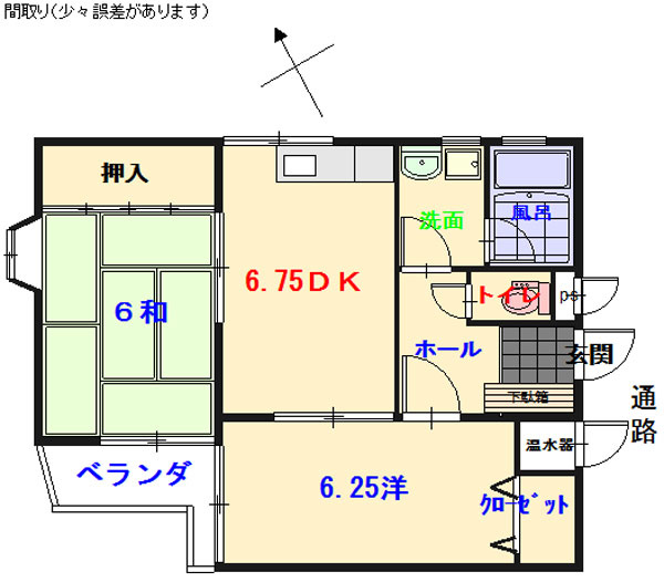 ソレイユの間取り|2号