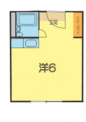 【間取り】 | メゾンド山手 | 東向きのお部屋です。