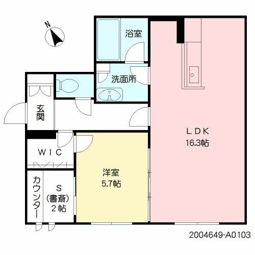 熊本市中央区妙体寺町のアパートの間取り