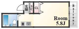 アンピエス六甲の間取り