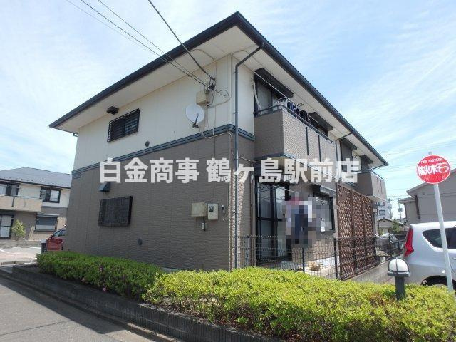 鶴ヶ島市脚折町３丁目のアパートの外観