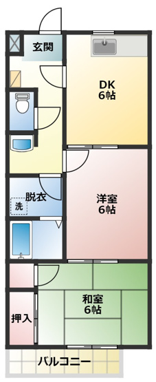 【間取り】 | コーポラス二見