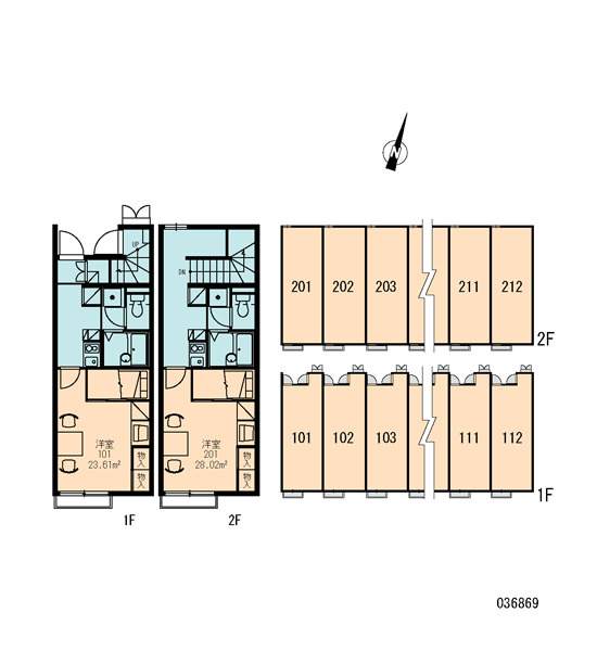 レオパレスセゾンの区画図