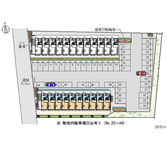 レオパレス住吉Bの駐車場