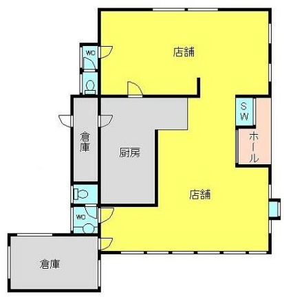 【間取り】 | ◇南区浦安本町◇飲食店テナント◇ | 間取りは今の飲食店が入居する前の物です。変更している可能性があるため現状有姿とします。