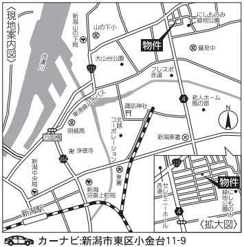 クレイドルガーデン　東区小金台　第１　新築戸建　全２棟の地図