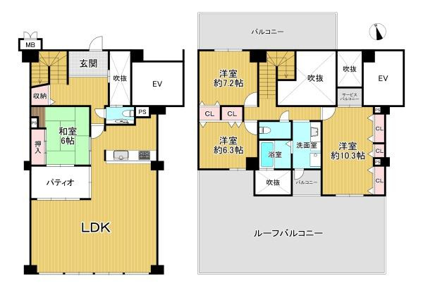 【間取り】 | ディオ・フェルティ須磨・名谷