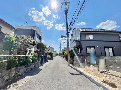 桃山町養斉　建築条件無土地の前面道路含む現地写真