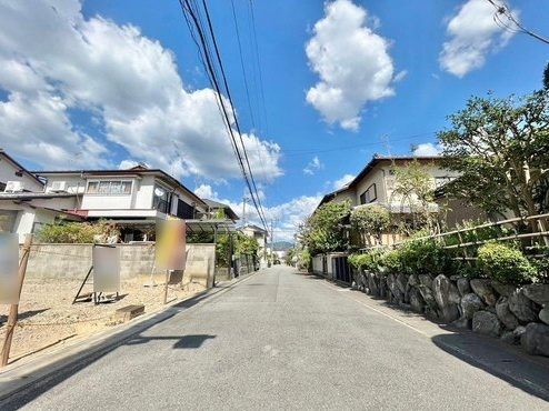 桃山町養斉　建築条件無土地の前面道路含む現地写真