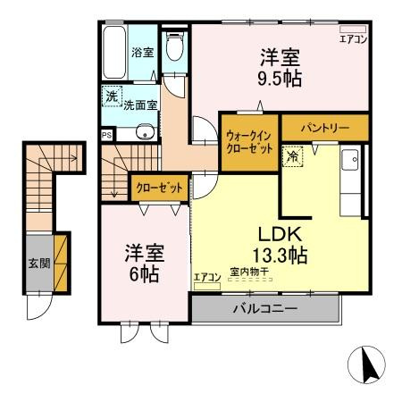 シュタットみどりのDの間取り