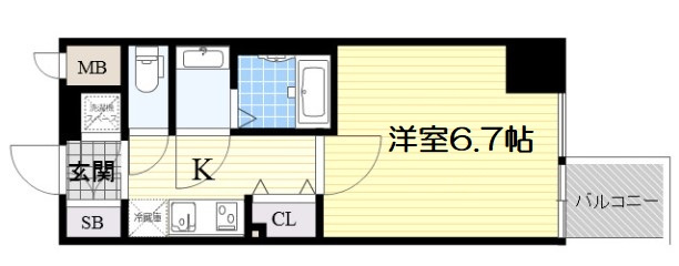 【間取り】 | プレミアムコート谷町４丁目