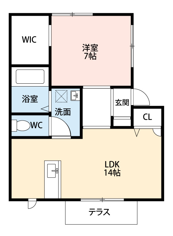 南ガーデンハウスW棟　　　刈谷市近郊の賃貸はクラスホームの間取り