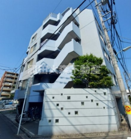 プランドール荒山の外観|1998年8月築　RC鉄筋コンクリート造地上5階建て総戸数7戸オートロック付賃貸マンション
JR京浜東北線大森駅、京急大森海岸駅最寄りの東京都品川区南大井3丁目　立会川駅とJR大森駅も徒歩圏内！