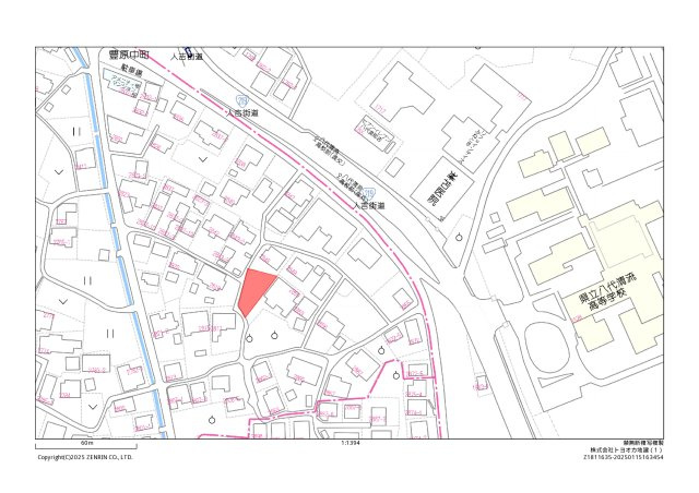 豊原中町土地の地図