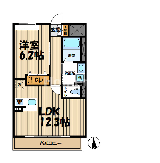 【間取り】 | ロイヤル中央 | 間取図