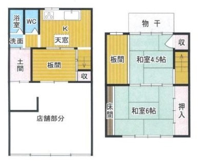 【間取り】 | K60242-店舗付き住宅
