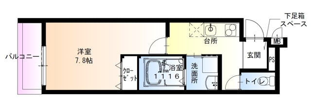 【間取り】 | フジパレス初芝駅北