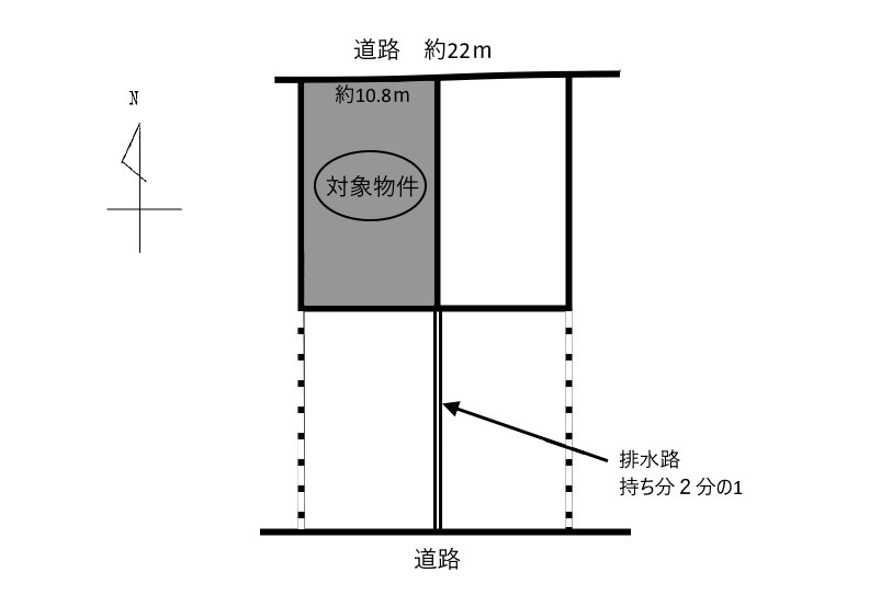 土地　北方町曲路３丁目の土地図