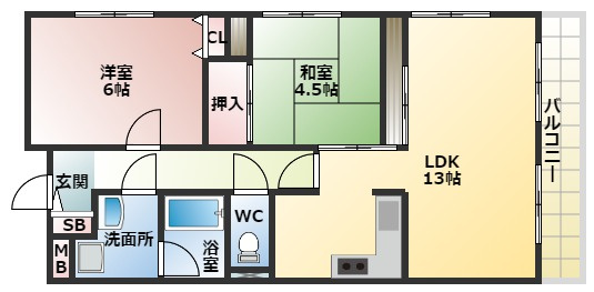 【間取り】 | イングランドアヴェニュー1番館