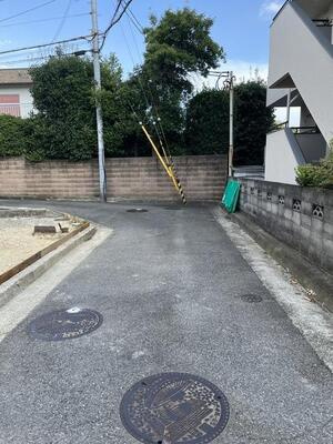 【前面道路含む現地写真】 | 西宮市　松風町　建築条件無土地