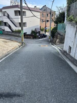 【前面道路含む現地写真】 | 西宮市　松風町　建築条件無土地