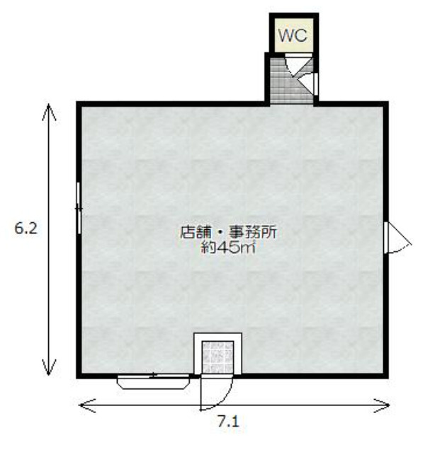 松原市天美南　貸店舗 [物件番号：263634] の間取り