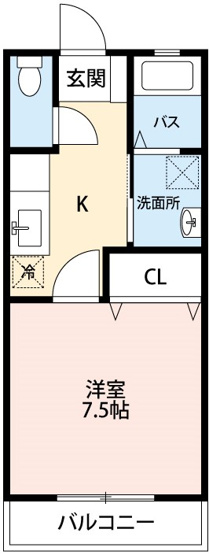 【間取り】 | 第5カネイ八帖北町アパートＡ棟