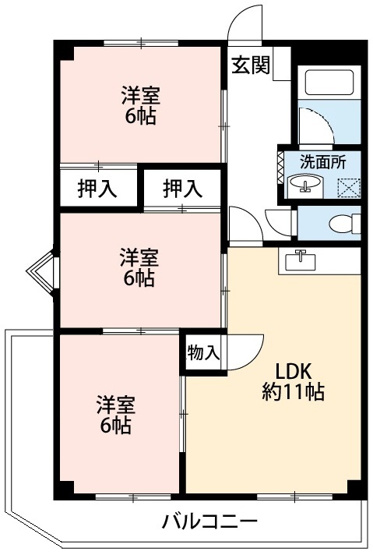 【間取り】 | グランシャリオ幸田