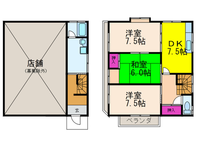 【間取り】 | 淀の原町貸家