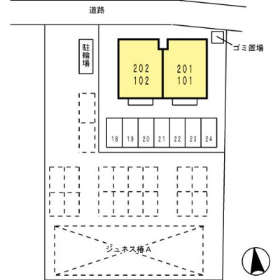 【区画図】 | ジュネス椿Ｂ