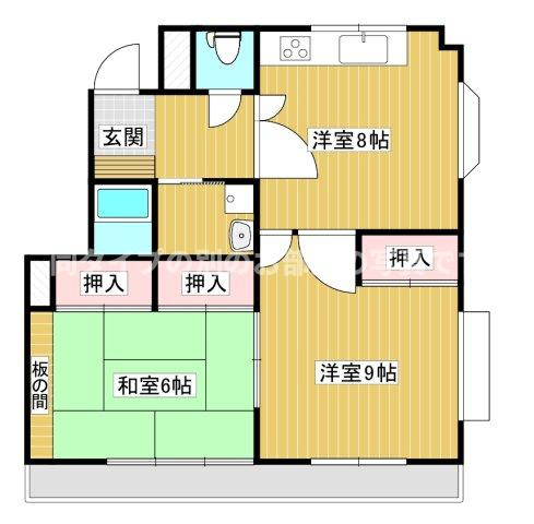アーバンヒルカワセの間取り