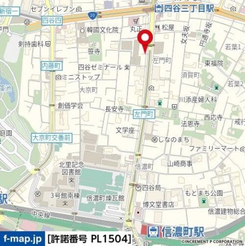 コンシェリアＲ四谷の地図