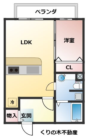 【間取り】 | サンクチュアリ・ヴィラⅡ | 1LDKのお部屋です