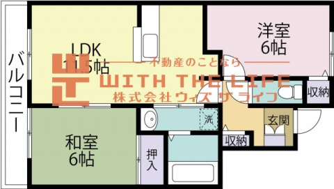 サニーヒル御井Ⅱ【キャッシュバック対象】の間取り|間取り図です