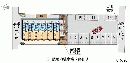 レオパレスライラックハウスの駐車場|画像4