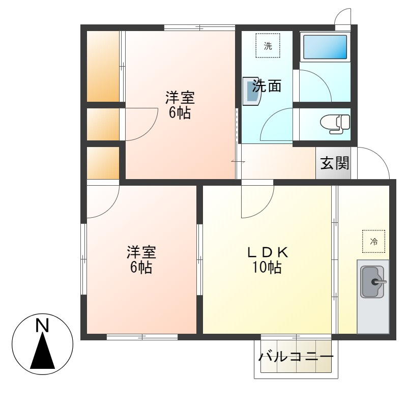メモリーハイムAの間取り