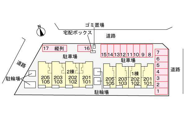 フェリーチェ　Ⅱ　　　刈谷市の賃貸ならクラスホーム刈谷店の駐車場
