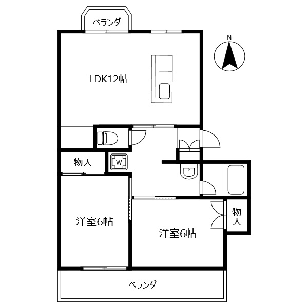 ガーデンヒルズ助任Ⅰの間取り
